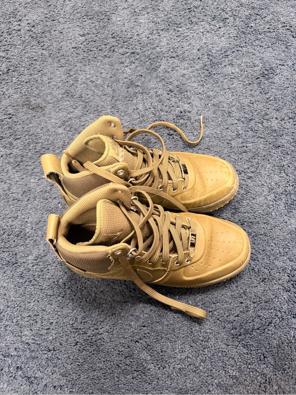 Military Green Colored Nike Air High Tops